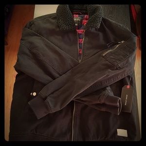 Adam Levine Mens Twill Flight Jacket